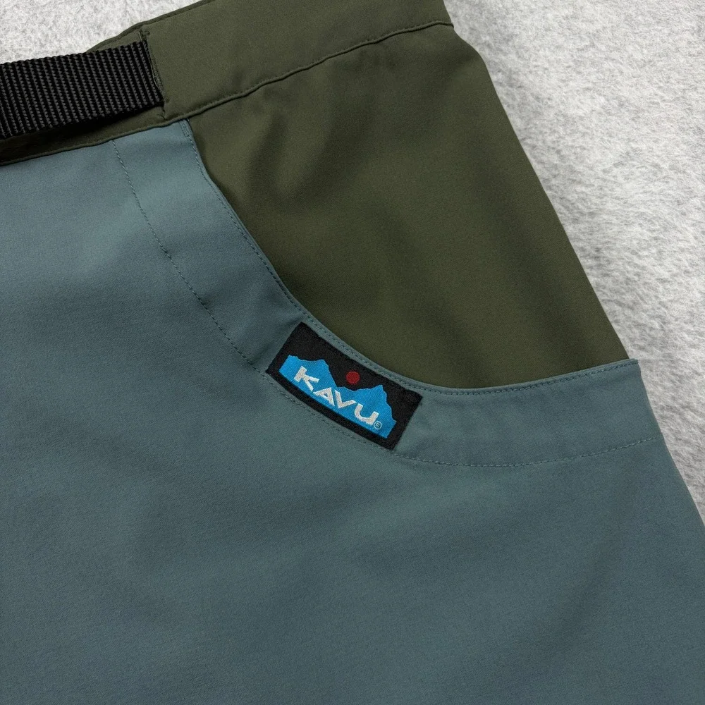 Kavu Chilli Lite Shorts Mens 2XL Colorblock Belted Hiking Performance Gorpcore